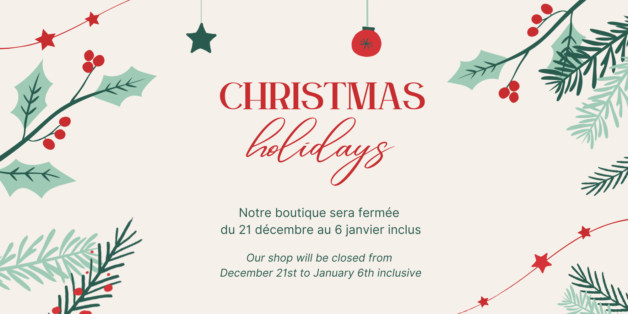 Fermeture hiver 2025